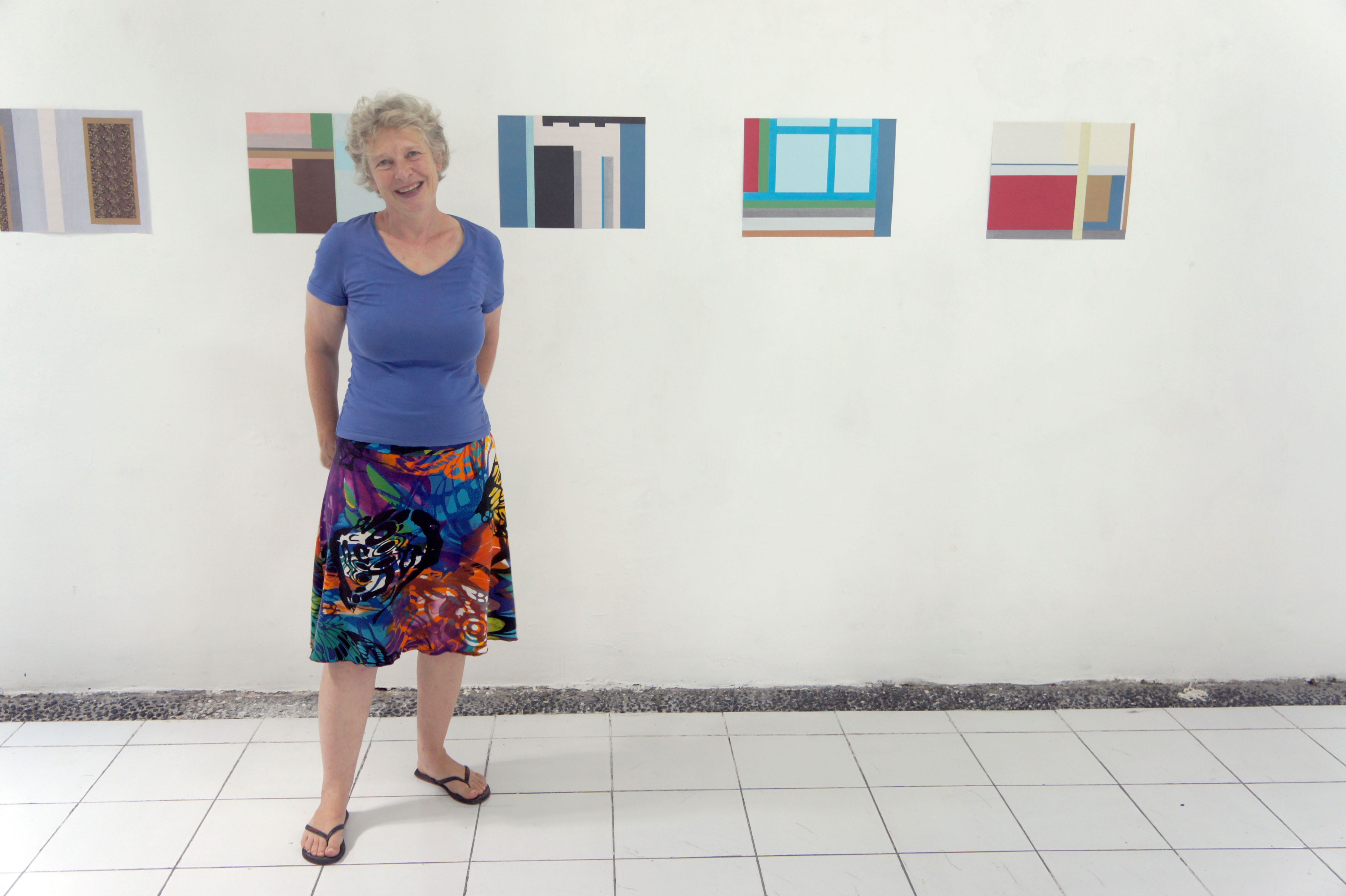 "Public Colors / Private Lines“ Exhibition Christine Falk, Kersan Art Studio, Yogyakarta, Indonesia, 2015