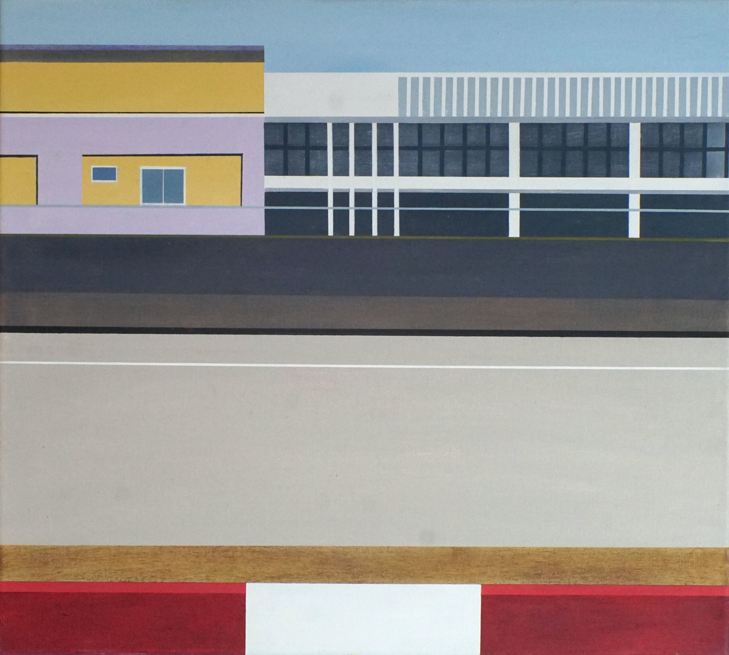Am Highway IV, 2020, 45 x 50 cm, Öl/Lw, Oil on Canvas