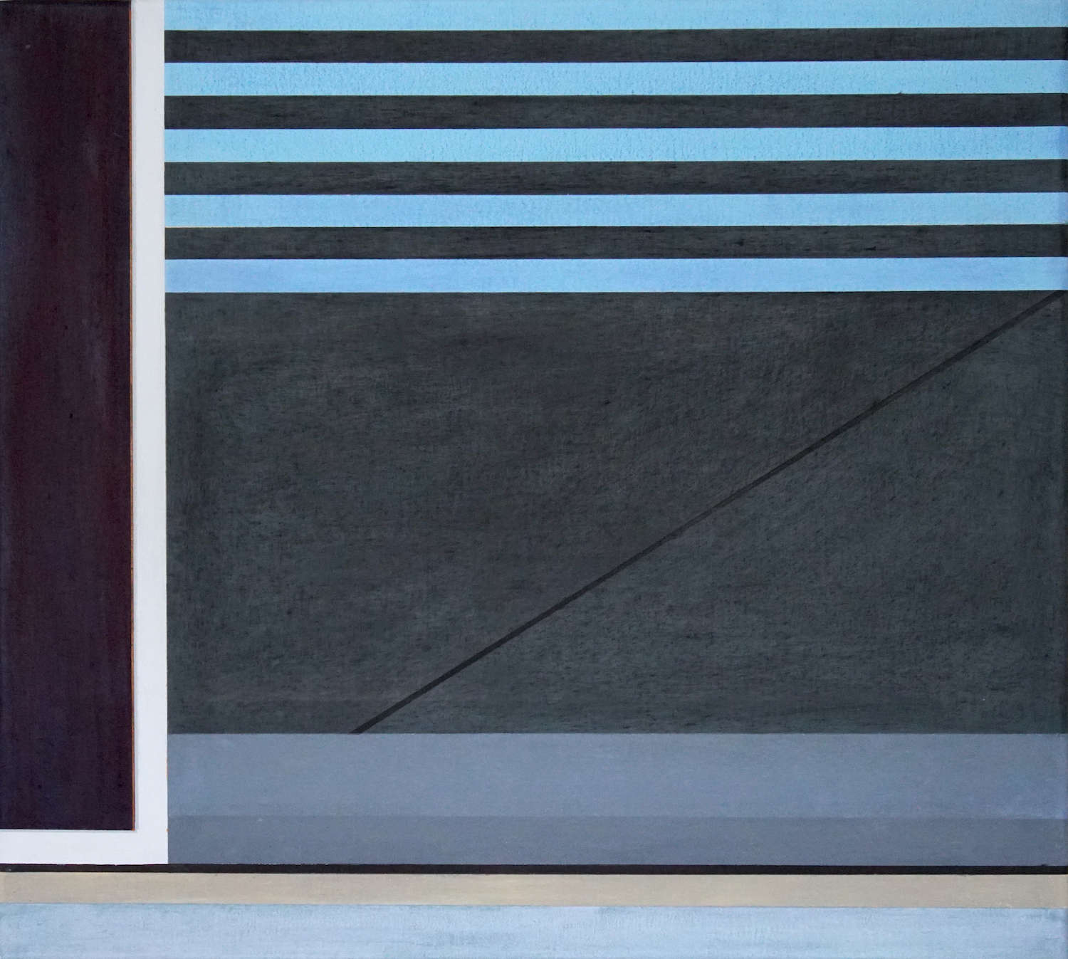 Tegel II, 2020, 45 x 50 cm, Öl/Lw, Oil on Canvas