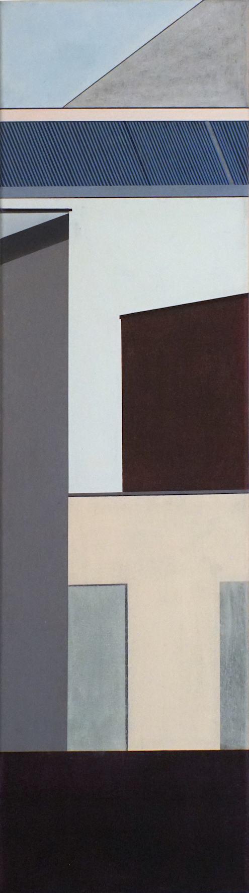 Berlin-Weissensee I, 2021, 110 x 30 cm, Öl/Lw, Oil on canvas