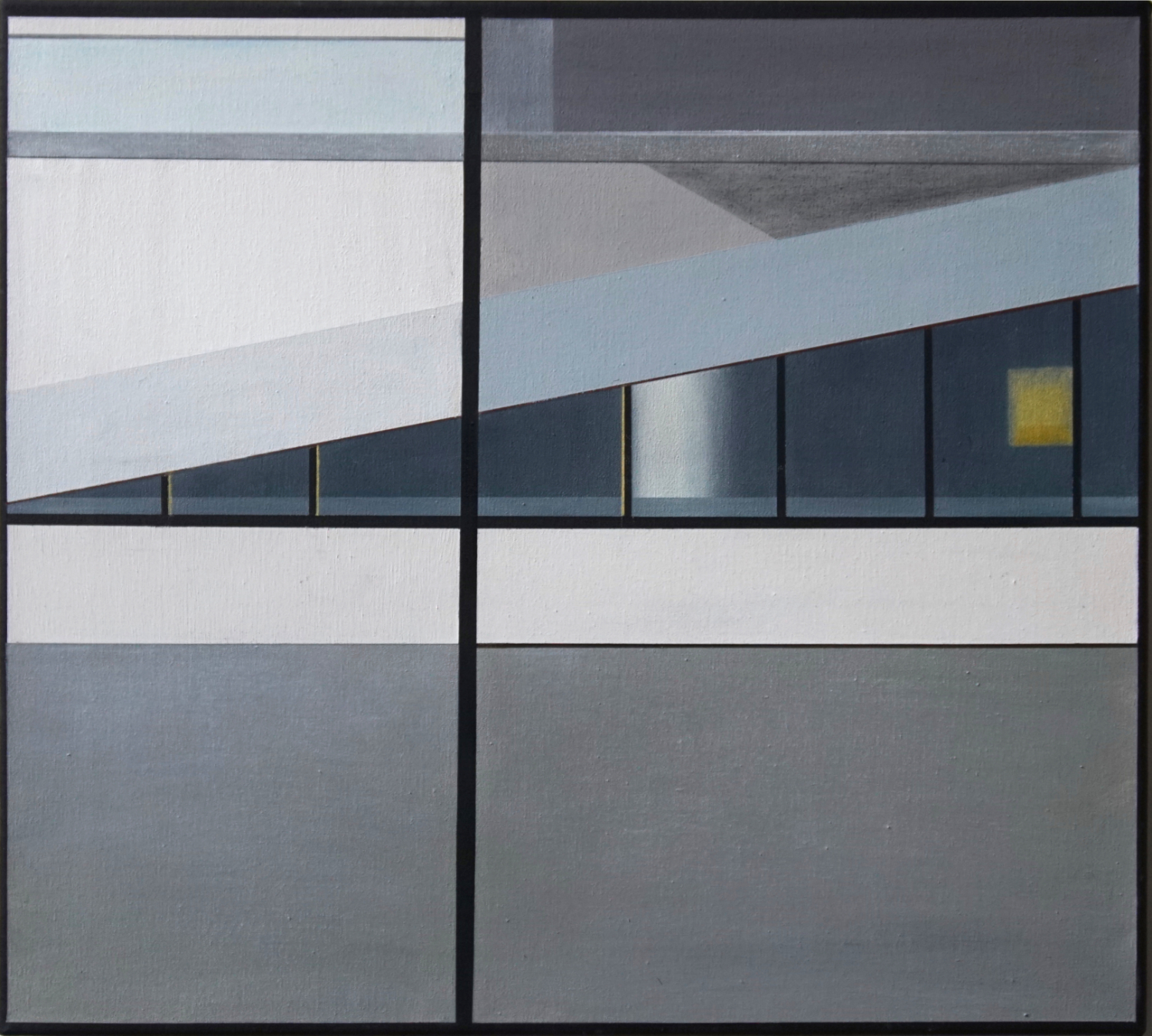 Berlin-Kantgaragen I, 2022, 45 x 50 cm, Öl/Lw, Oil on canvas